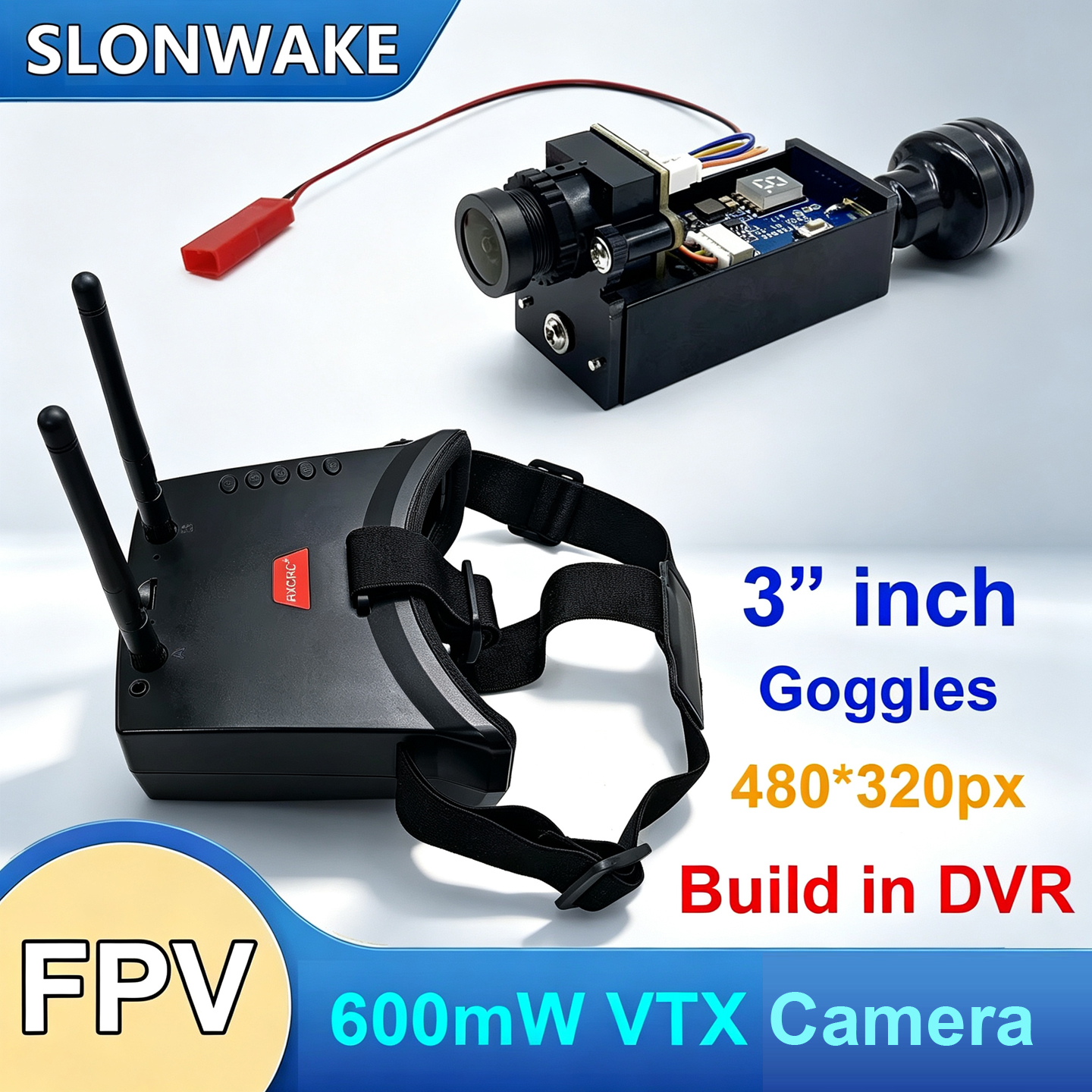 Fpv Drone Frame - 5.8G 56CH Dual Antennas FPV Goggles