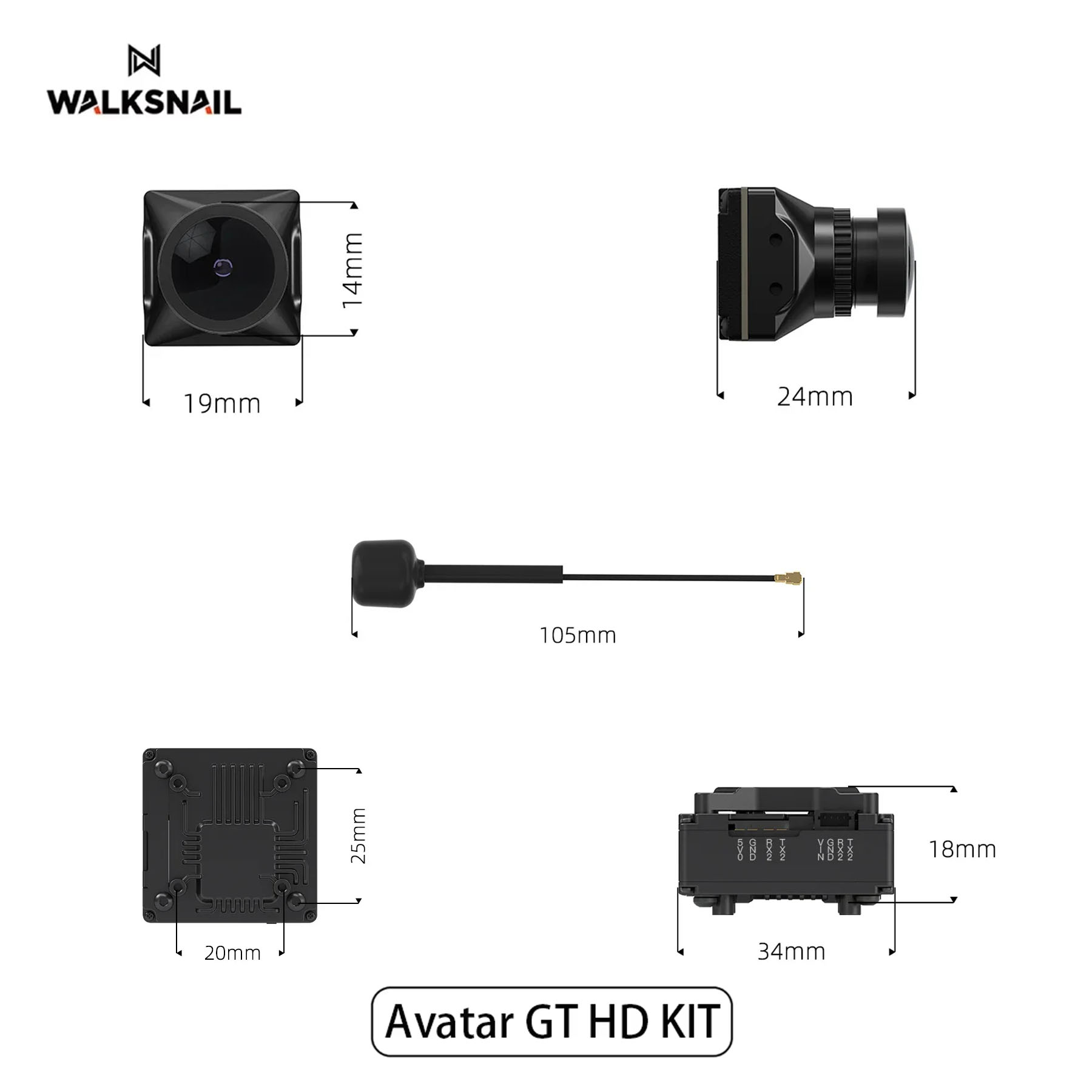 Walksnail Avatar GT HD KIT 2W  - Fpv Drone Vtx 评论和价格