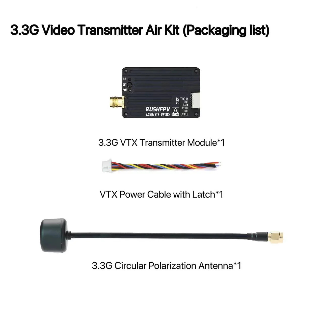 RUSHFPV 3.3G 2W VTX Transmitte - Fpv Drone Transmitter 评论和价格