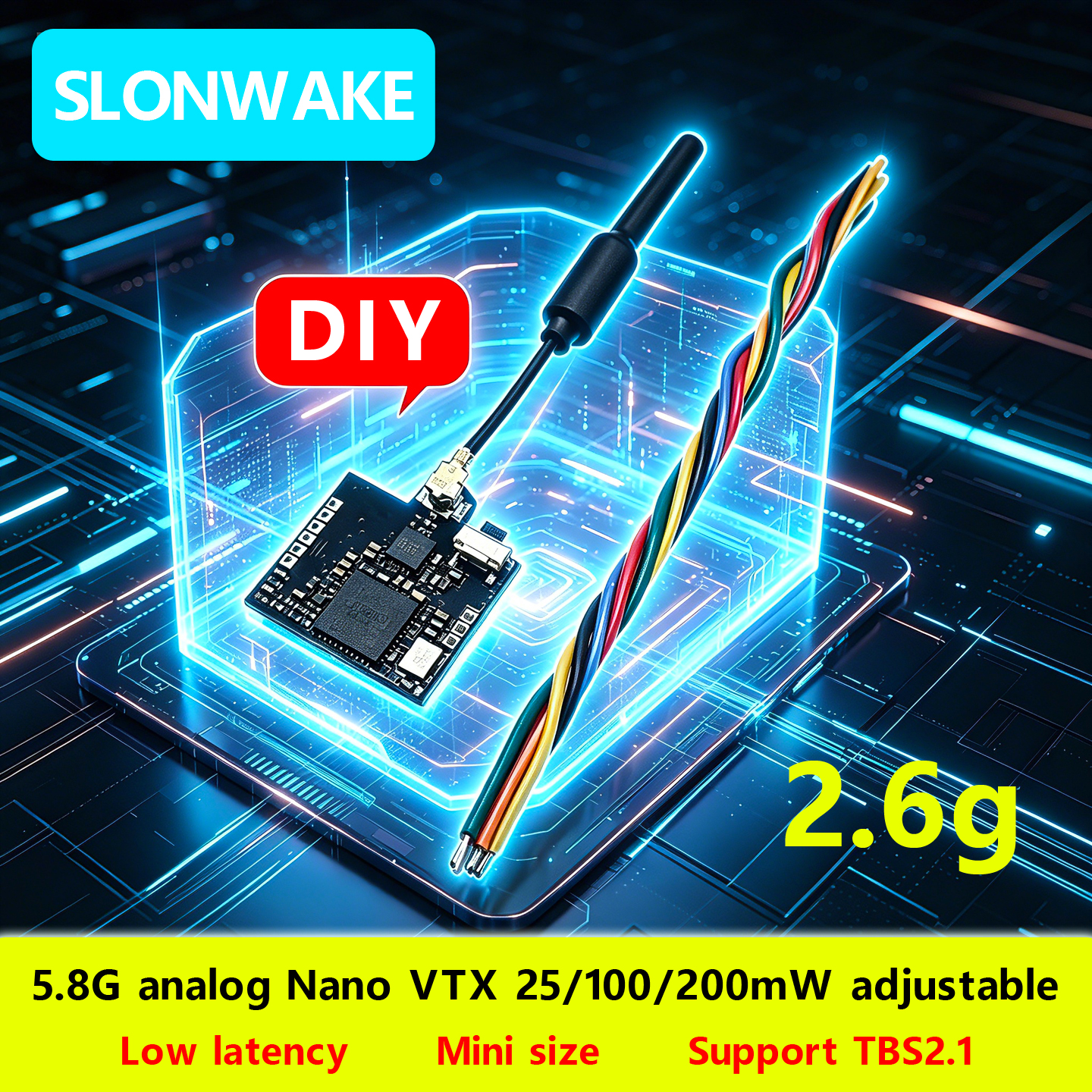 SLONWAKE Nano 5.8G 48CH 200mW  - Fpv Drone Frame 评论和价格