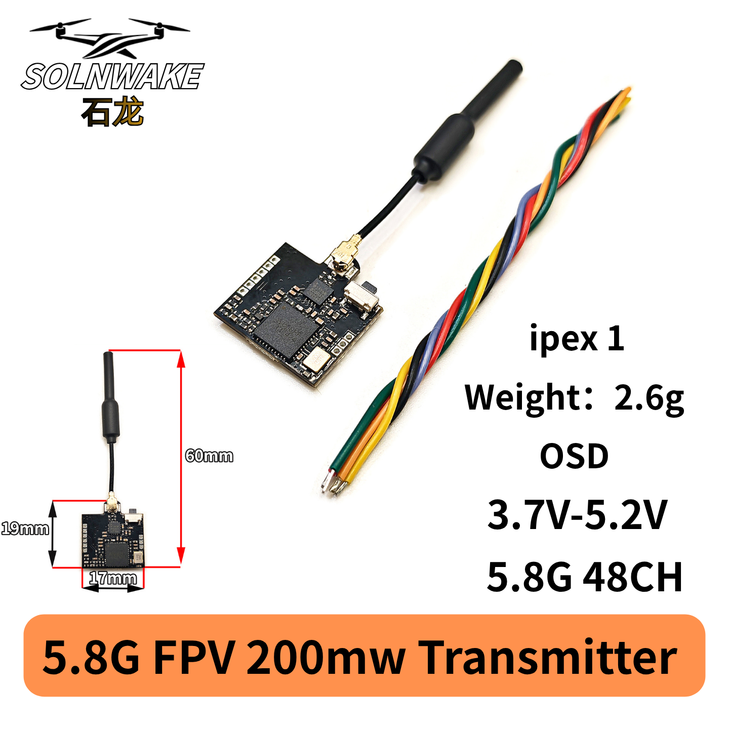 SLONWAKE Nano 5.8G 48CH 200mW  - Fpv Drone Frame 评论和价格