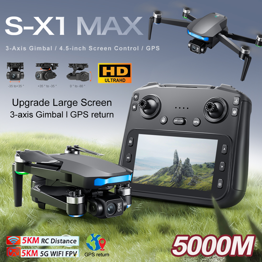 New S-X1 MAX Drone GPS 8K Prof - Fpv Drone Charger 评论和价格